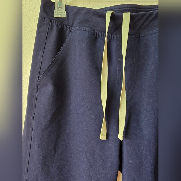 Figs Men's Navy Joggers with White Tie - Picture 2 of 8